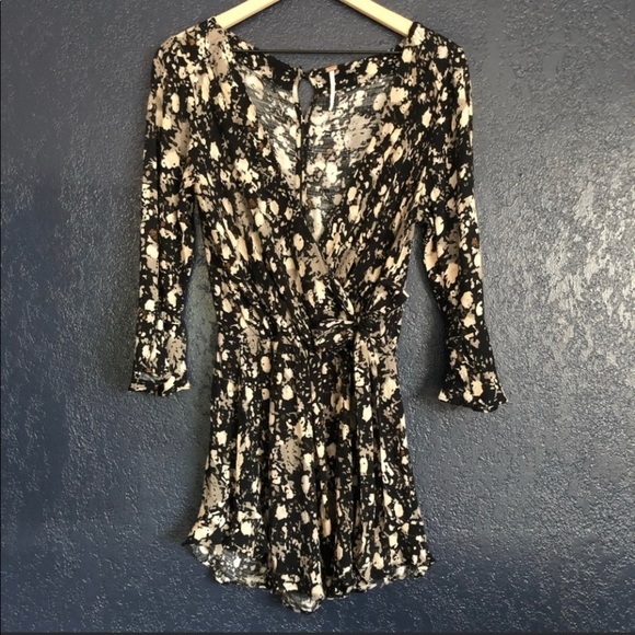 Free People All The Right Ruffles Floral Romper - Picture 2 of 6